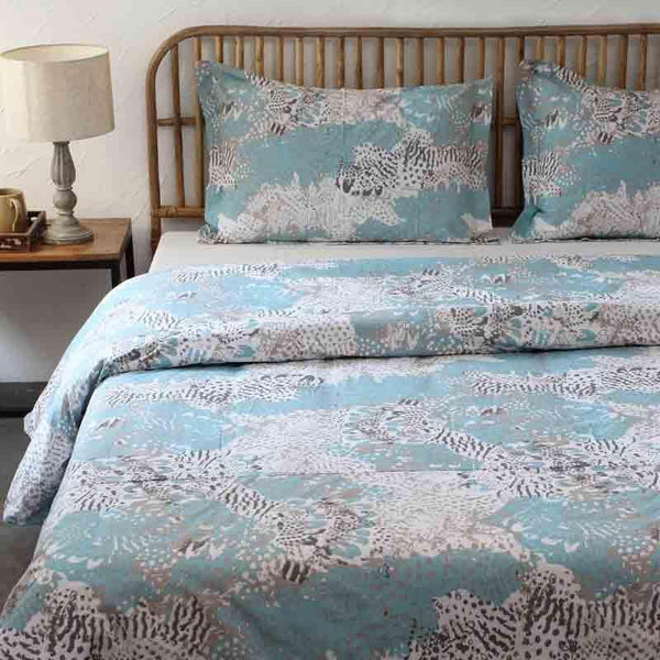 Buy Abstract Splatter Duvet Cover- Blue at Vaaree online | Beautiful Duvet Covers to choose from