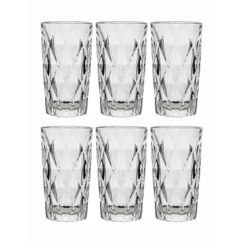 Buy Matio Glass Tumbler (Tall) - Set of Six at Vaaree online | Beautiful Glass to choose from