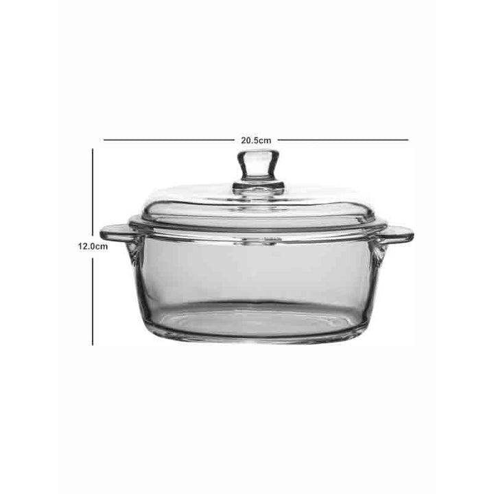 Buy Perika Glass Serving Pot (Round) at Vaaree online | Beautiful Casserole to choose from