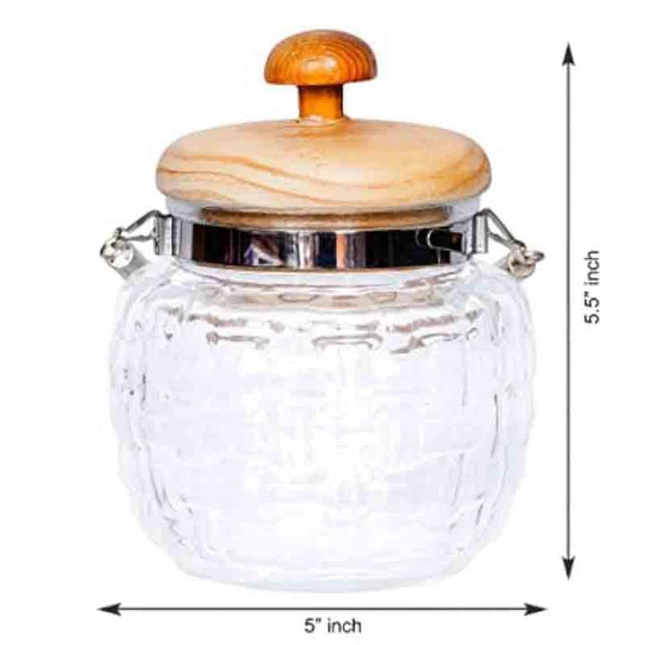 Buy Madake Storage Jar with bamboo lid (500 ML Each) - Set of Two at Vaaree online | Beautiful Jar to choose from