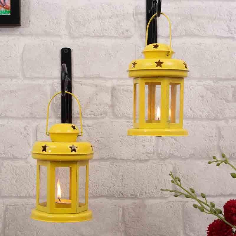 Buy Lovestruck Lantern - Yellow - Set Of Two at Vaaree online | Beautiful Wall Lamp to choose from