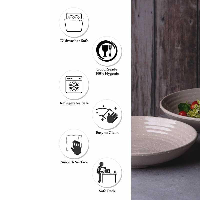 Buy Frieda Melamine Plate - Grey - Set of Two at Vaaree online | Beautiful Dinner Plate to choose from