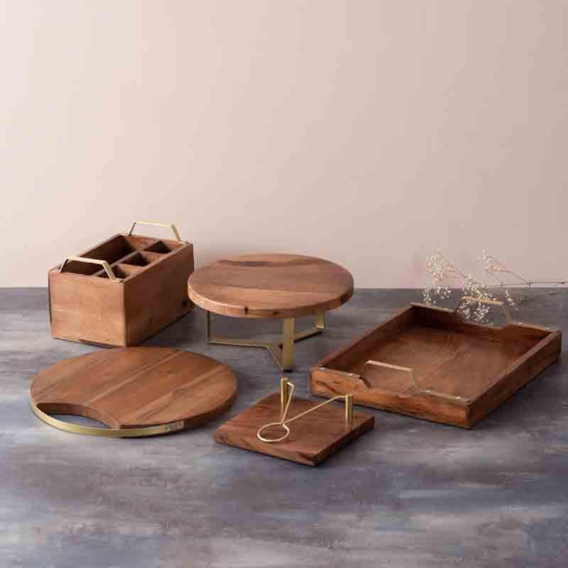 Buy Truly Toffee Serveware - Set Of Five at Vaaree online | Beautiful Tray to choose from