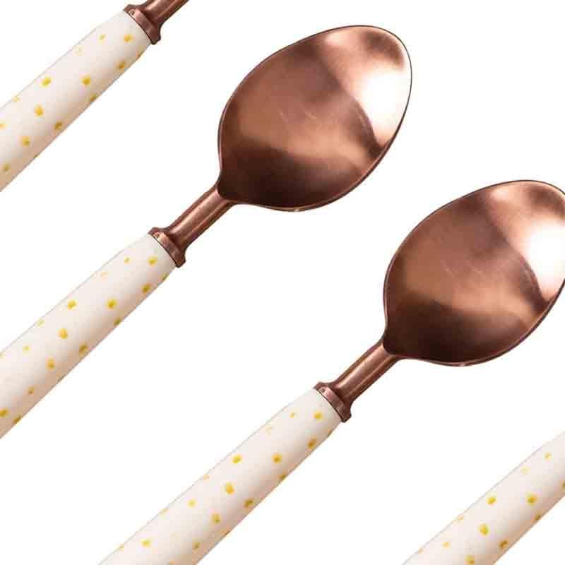Buy Polka Play Spoons (Copper) - Set Of Four at Vaaree online | Beautiful Cutlery Set to choose from