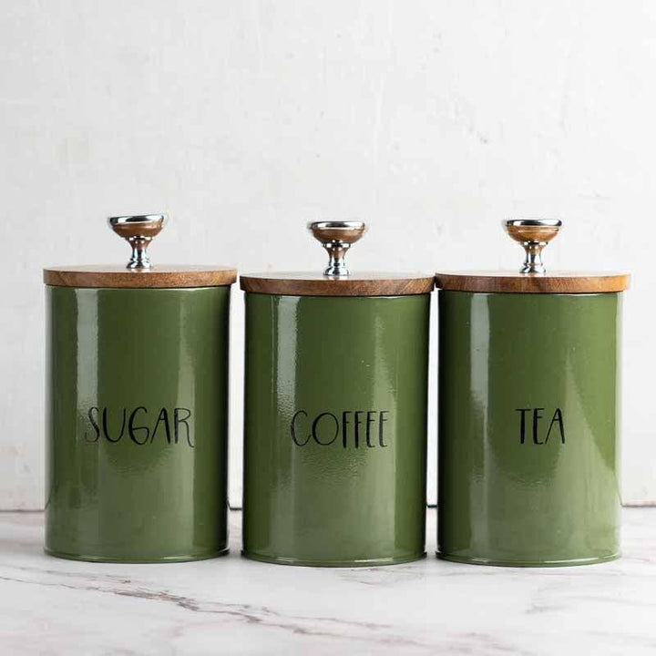 Buy Olives Canister - Set Of Three at Vaaree online | Beautiful Jars to choose from