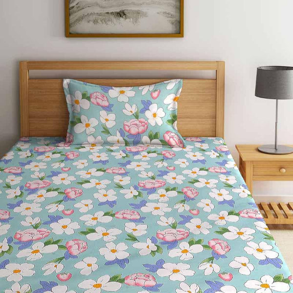 Buy Floral Slumber Printed Bedsheet at Vaaree online | Beautiful Bedsheets to choose from