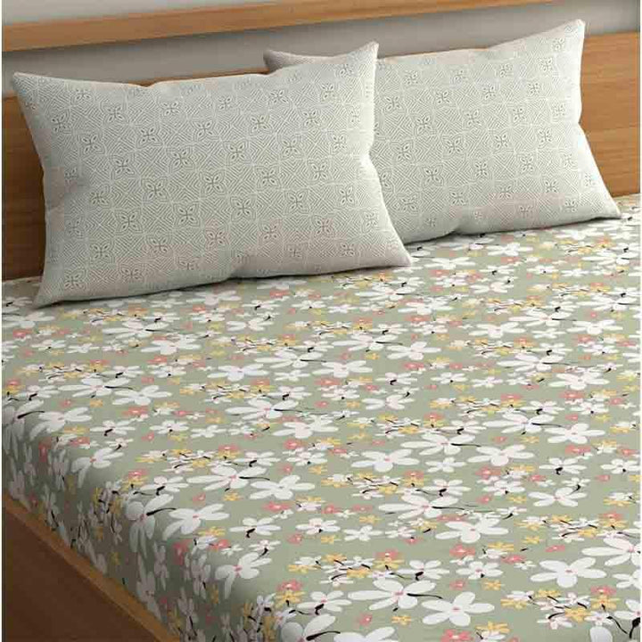 Buy Floral Jewels Bedsheet - Grey at Vaaree online | Beautiful Bedsheets to choose from