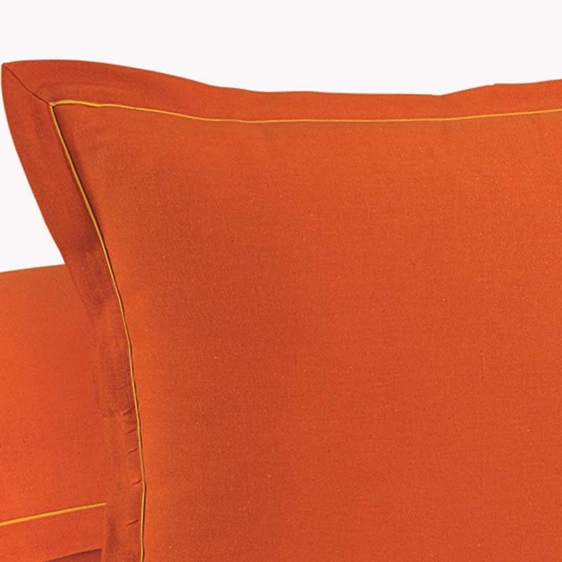 Buy Solid Orange Pillow Cover - Set Of Two at Vaaree online | Beautiful Pillow Covers to choose from