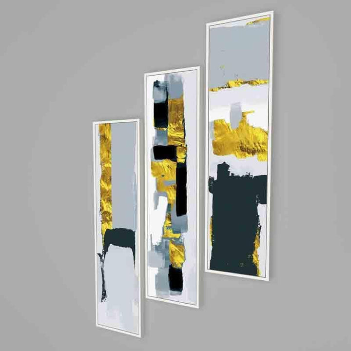 Buy Modern Gold Wall Art - Set Of Three at Vaaree online | Beautiful Wall Art & Paintings to choose from