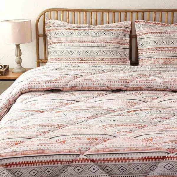 Buy Abstract Tiled Diamond Quilted Comforter- Red at Vaaree online | Beautiful Comforters & AC Quilts to choose from