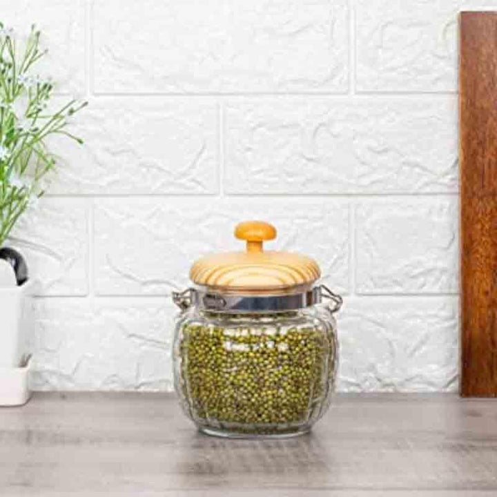 Buy Madake Storage Jar with bamboo lid (500 ML Each) - Set of Two at Vaaree online | Beautiful Jar to choose from