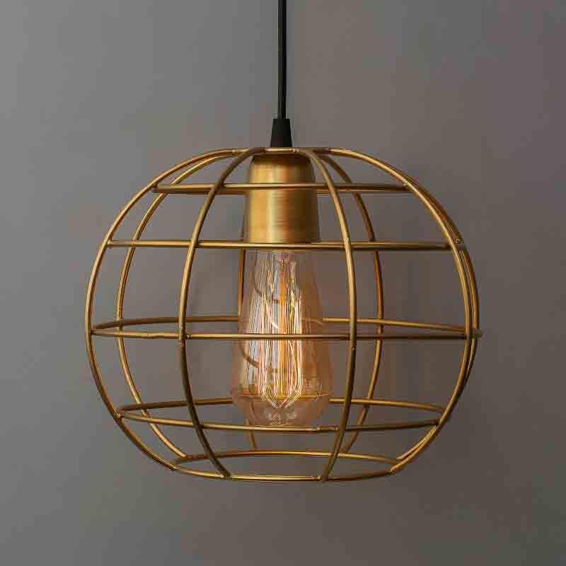 Buy Mesh Ball Hanging Lamp - Golden at Vaaree online | Beautiful Ceiling Lamp to choose from