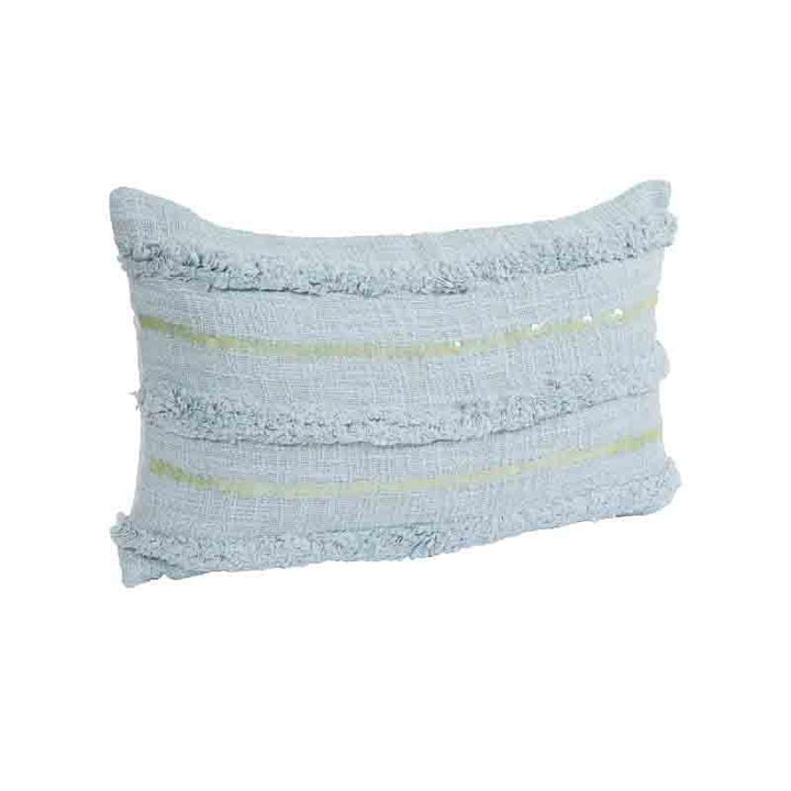 Buy Tinsel Cushion Cover - (Blue) at Vaaree online | Beautiful Cushion Covers to choose from