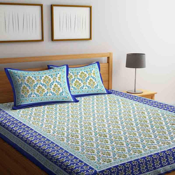 Buy Motif Magic Bedsheet - Blue at Vaaree online | Beautiful Bedsheets to choose from