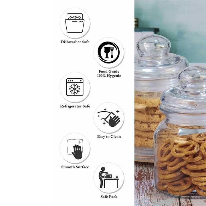 Buy Homey Feel Storage Jar (650 ml each)- Set of Two at Vaaree online | Beautiful Jars to choose from