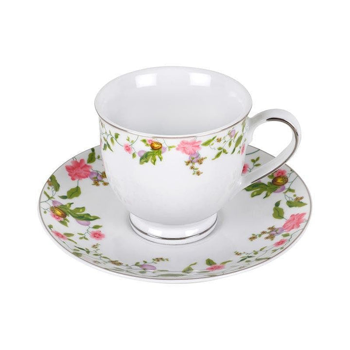 Buy Forever Floral Cup Saucer -Set of Six at Vaaree online