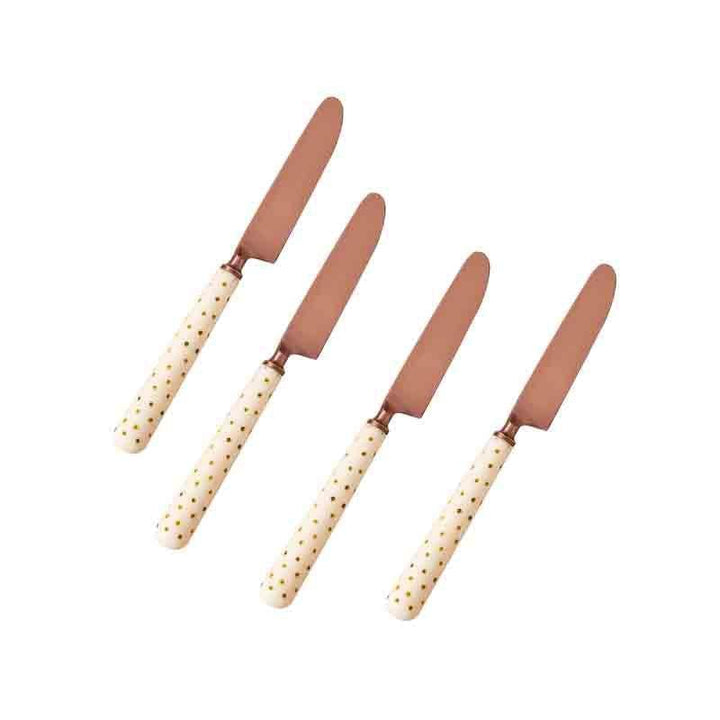 Buy Polka Play Knife (Copper) - Set Of Four at Vaaree online | Beautiful Knife Set to choose from