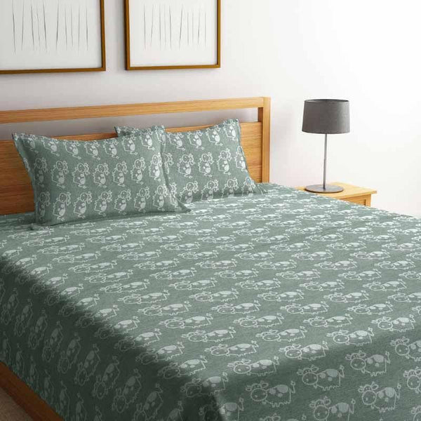 Buy Boo-Moo Bedcover - Green at Vaaree online | Beautiful Bedcovers to choose from