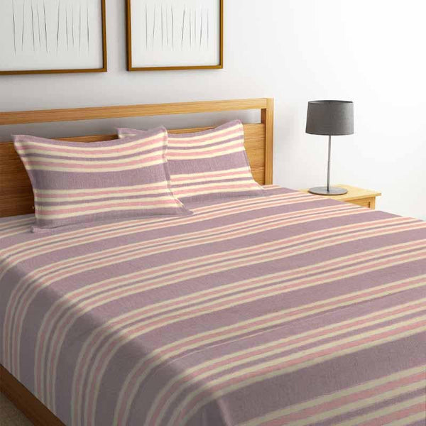 Buy Parallel Stroke Bedcover - Purple at Vaaree online | Beautiful Bedcovers to choose from