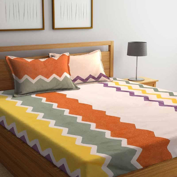 Buy Vivid Waves Printed Bedsheet at Vaaree online | Beautiful Bedsheets to choose from