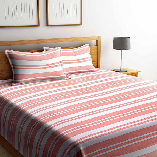 Buy Parallel Stroke Bedcover - Pink at Vaaree online | Beautiful Bedcovers to choose from