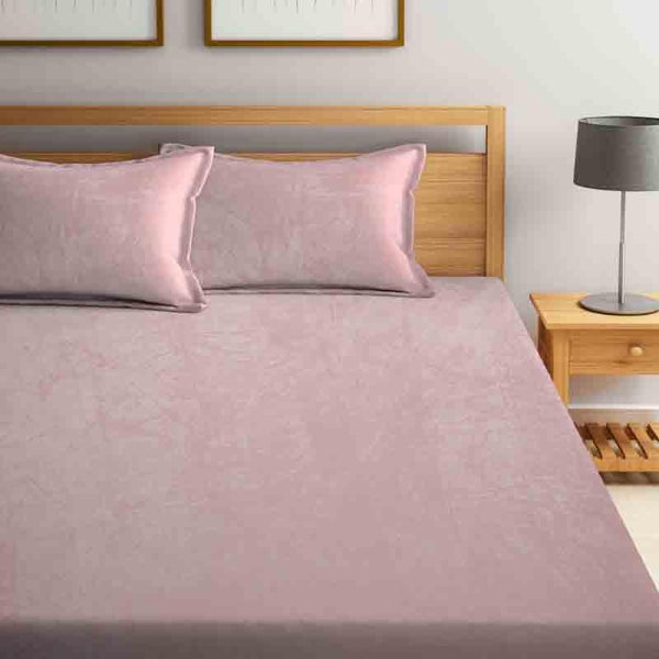 Buy Solid Dust Bedsheet - Pink at Vaaree online | Beautiful Bedsheets to choose from