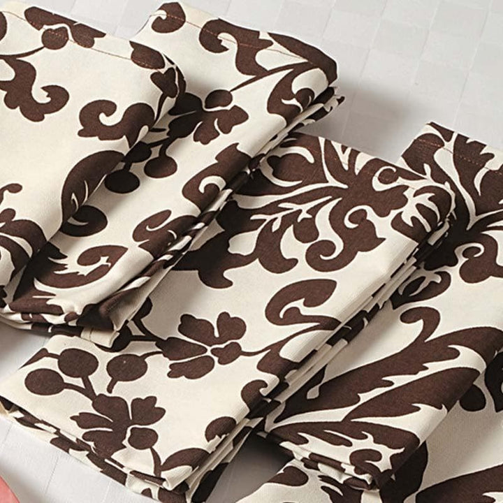 Buy Cream & Brown Table Napkin - Set Of Six at Vaaree online | Beautiful Table Napkin to choose from