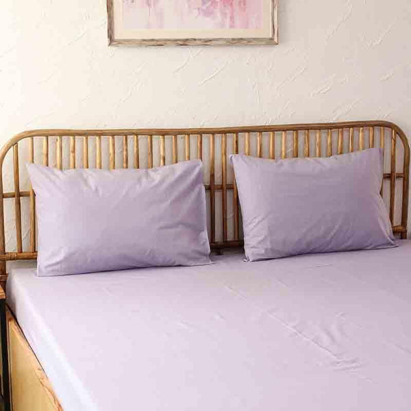 Buy Preciously Purple Solid Bedsheet at Vaaree online | Beautiful Bedsheets to choose from