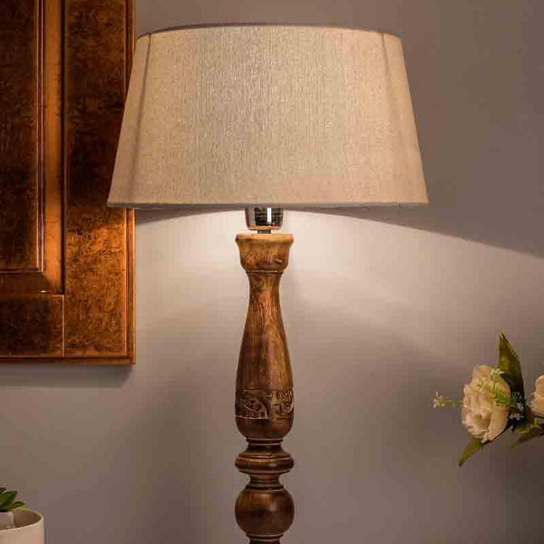 Buy Earthie Table Lamp - Beige at Vaaree online | Beautiful Table Lamp to choose from