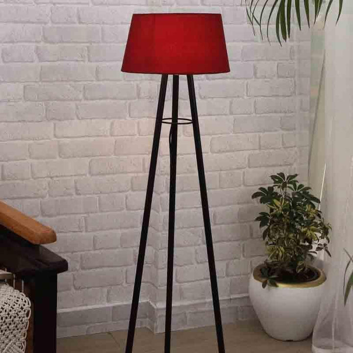Buy Sleekie Tripod Floor Lamp - Maroon at Vaaree online | Beautiful Floor Lamp to choose from