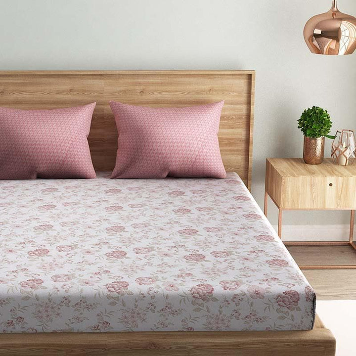 Buy Wispy Whisper Bedsheet- Pink at Vaaree online