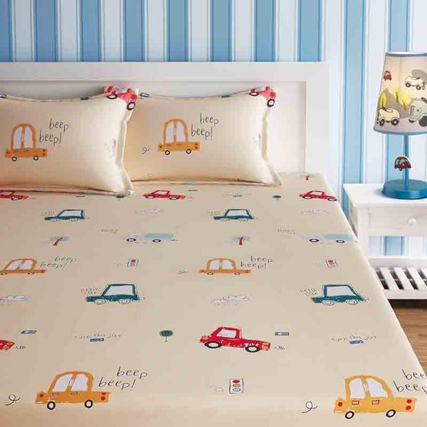 Buy The Honking Cars Bedsheet at Vaaree online | Beautiful Bedsheets to choose from