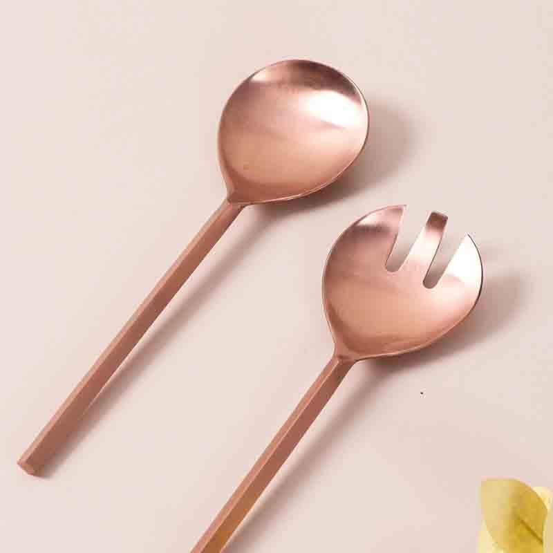 Buy Curvesome Cutlery (Bronze) - Set Of Five at Vaaree online | Beautiful Salad Spoon to choose from