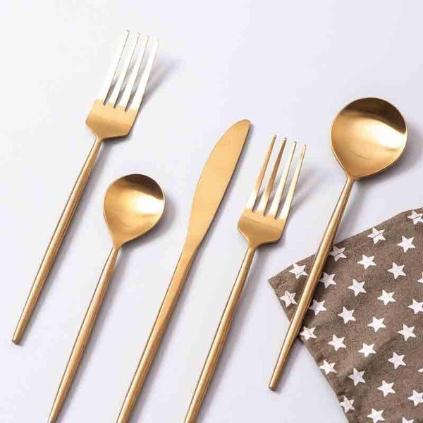 Buy Miaa Cutlery (Gold)- Set Of Five at Vaaree online | Beautiful Cutlery Set to choose from