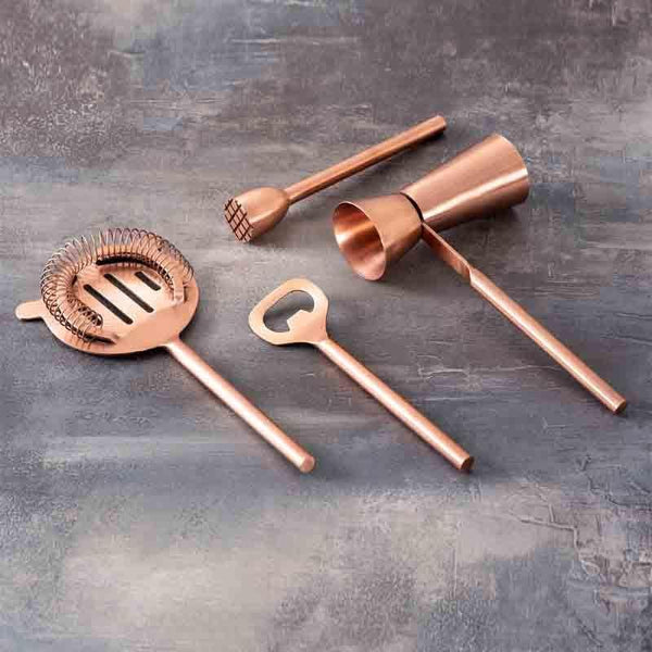 Buy Sassy Bartender Tools (Copper) - Set Of Four at Vaaree online | Beautiful Barware Tools to choose from