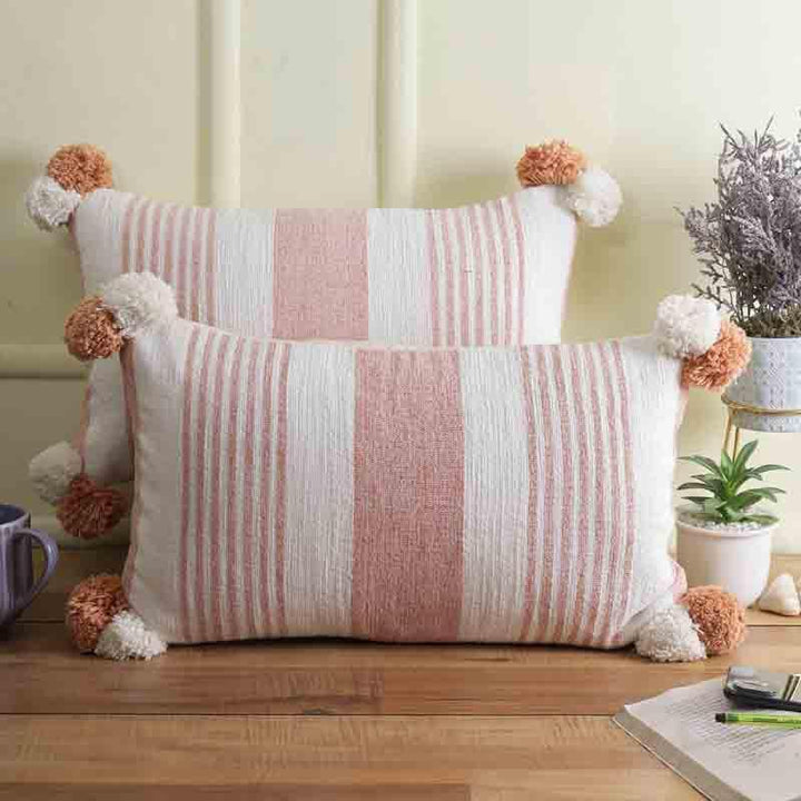 Buy Candy Floss Cushion Cover - (Pink)- Set Of Two at Vaaree online | Beautiful Cushion Cover Sets to choose from