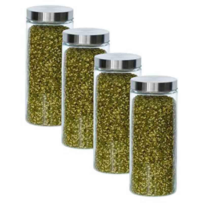 Buy Metro Storage Jar with steel lid (2200 ML Each) - Set of Four at Vaaree online | Beautiful Jar to choose from