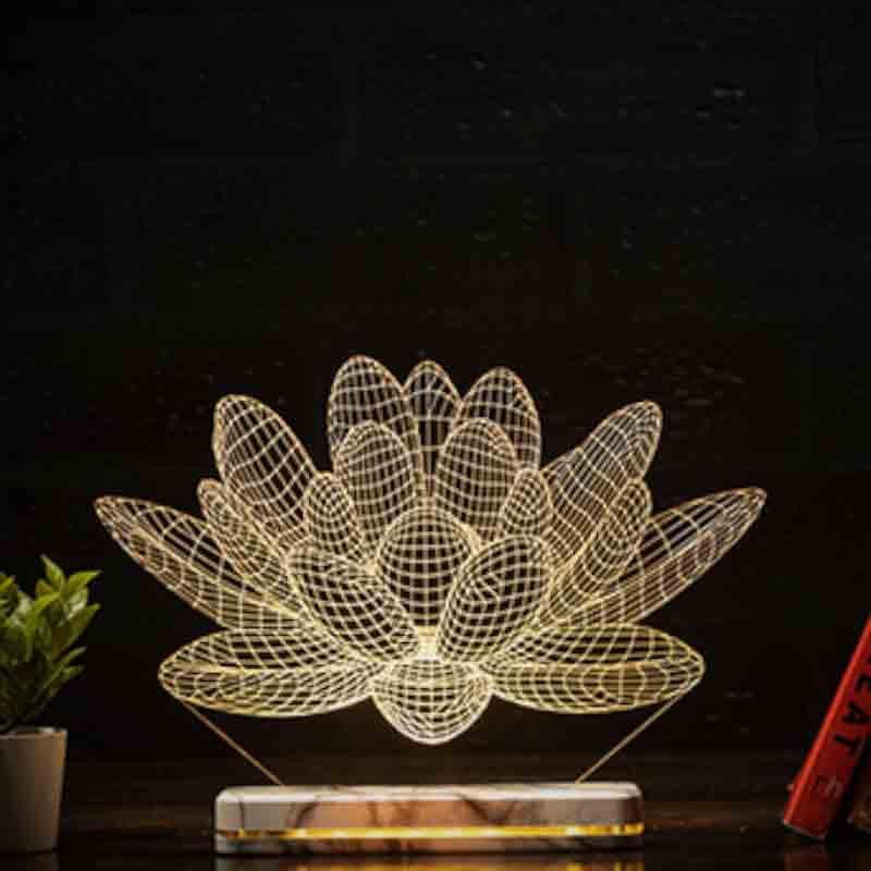 Buy Lit Lotus Lamp at Vaaree online | Beautiful Table Lamp to choose from