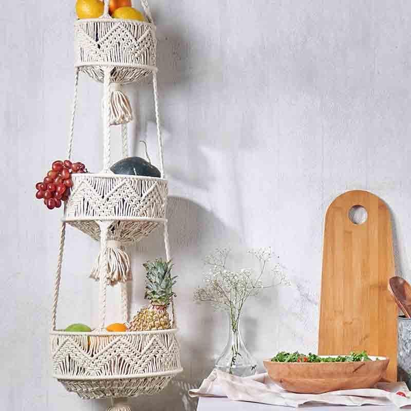 Buy Morii Three -Tier Hanging Basket at Vaaree online | Beautiful Fruit Basket to choose from