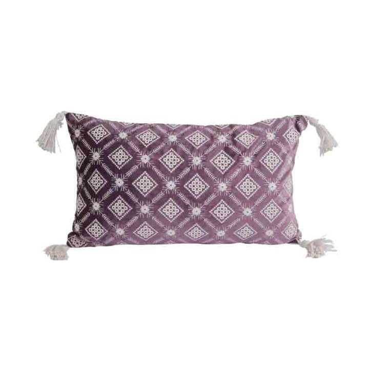 Buy Embroidered Lattice Cushion Cover - (Purple) - Set Of Two at Vaaree online | Beautiful Cushion Cover Sets to choose from