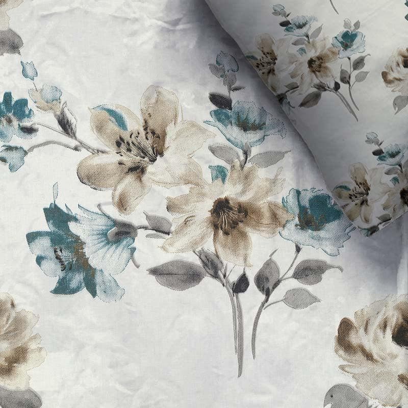 Buy Sepia Corsage Bedsheet at Vaaree online | Beautiful Bedsheets to choose from
