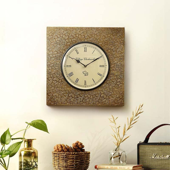 Buy Colour Me Brass Wall Clock at Vaaree online | Beautiful Wall Clock to choose from