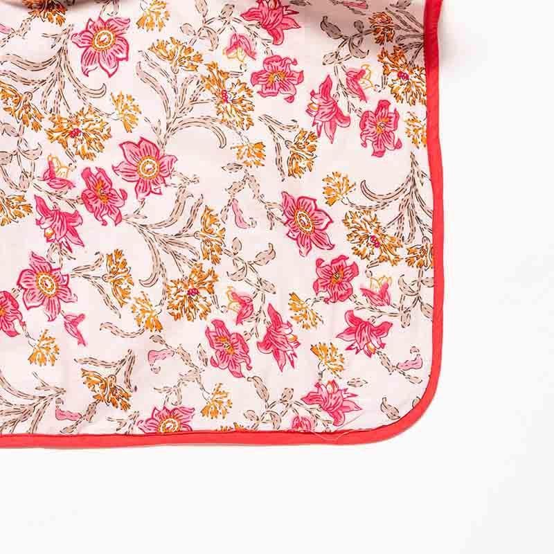 Buy Floral Blaze Dohar - Pink at Vaaree online | Beautiful Dohars to choose from