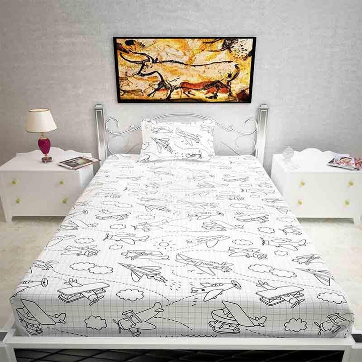 Buy Fly High Bedsheet at Vaaree online | Beautiful Bedsheets to choose from
