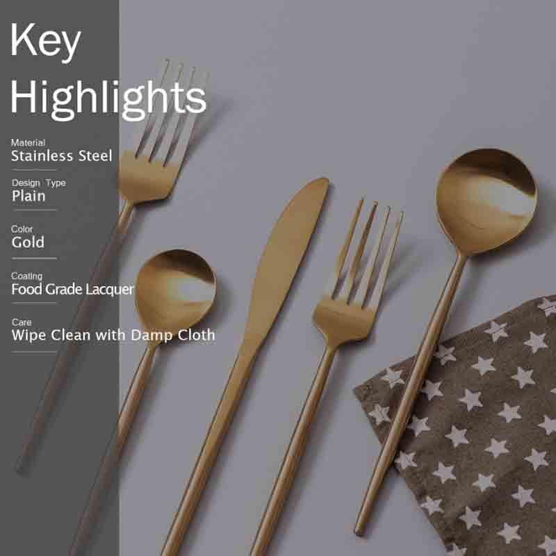 Buy Miaa Cutlery (Gold)- Set Of Five at Vaaree online | Beautiful Cutlery Set to choose from