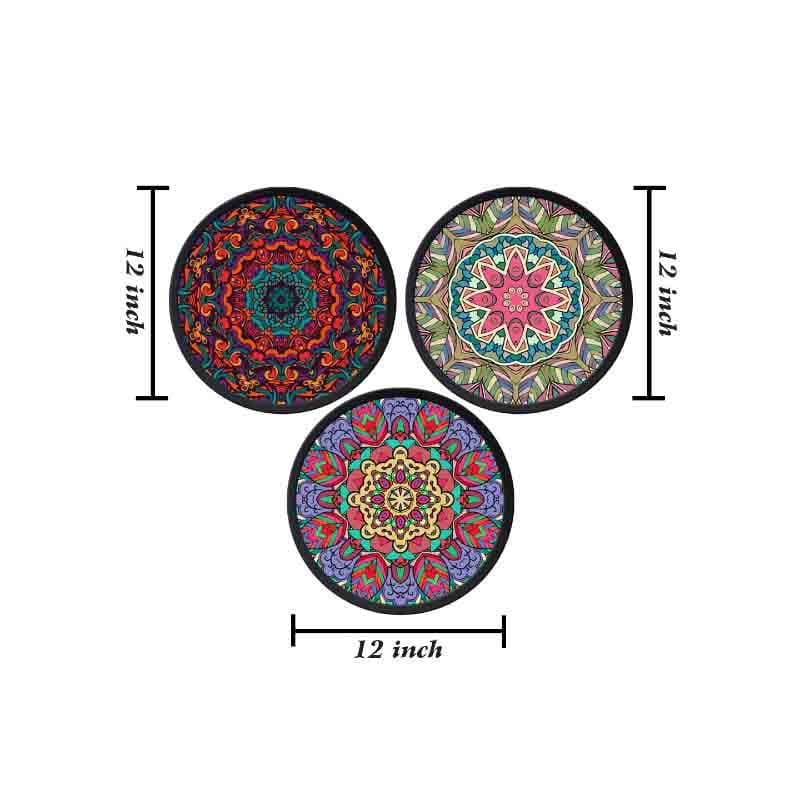 Buy Crazy Mandala Wall Art - Set Of Three at Vaaree online | Beautiful Wall Art & Paintings to choose from