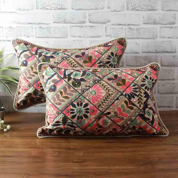 Buy Mandala Crush Cushion Cover - Set Of Two at Vaaree online | Beautiful Cushion Cover Sets to choose from