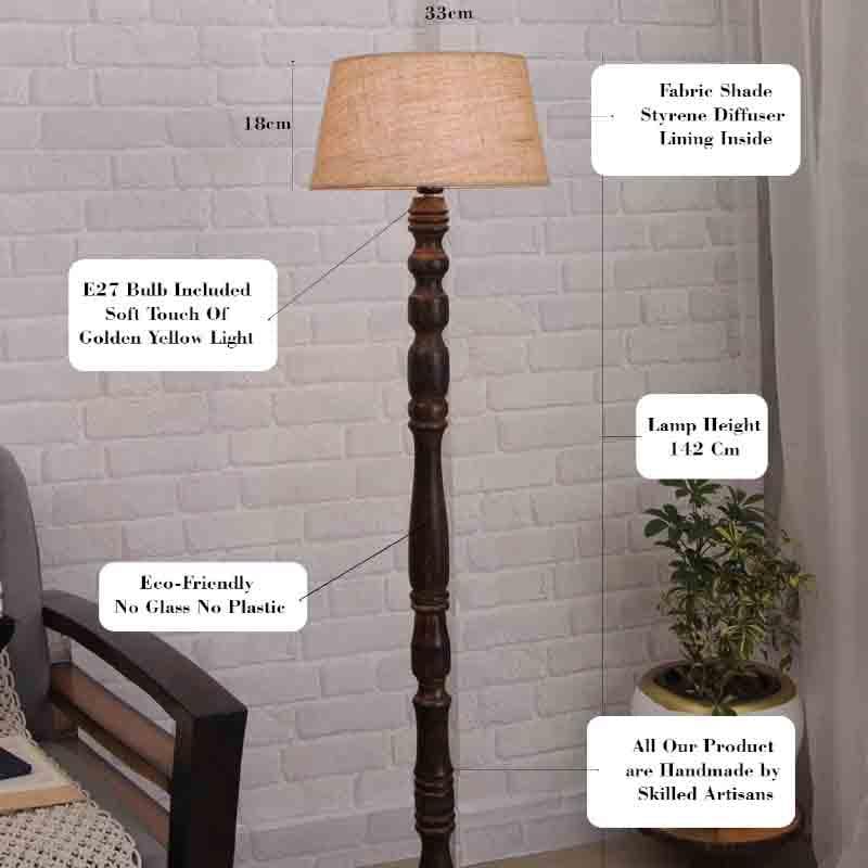 Buy Reverie Floor Lamp - Jute at Vaaree online | Beautiful Floor Lamp to choose from