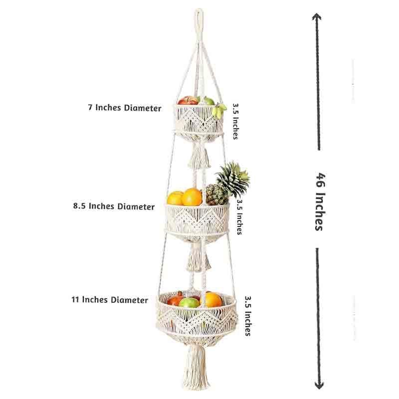 Buy Morii Three -Tier Hanging Basket at Vaaree online | Beautiful Fruit Basket to choose from