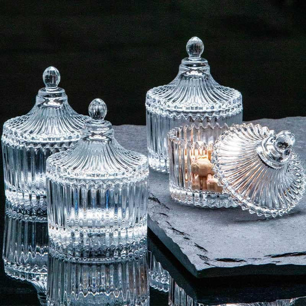 Buy Trinkets Glass Storage Jar - Set of Four at Vaaree online | Beautiful Jars to choose from